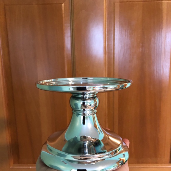 Silver candle holder